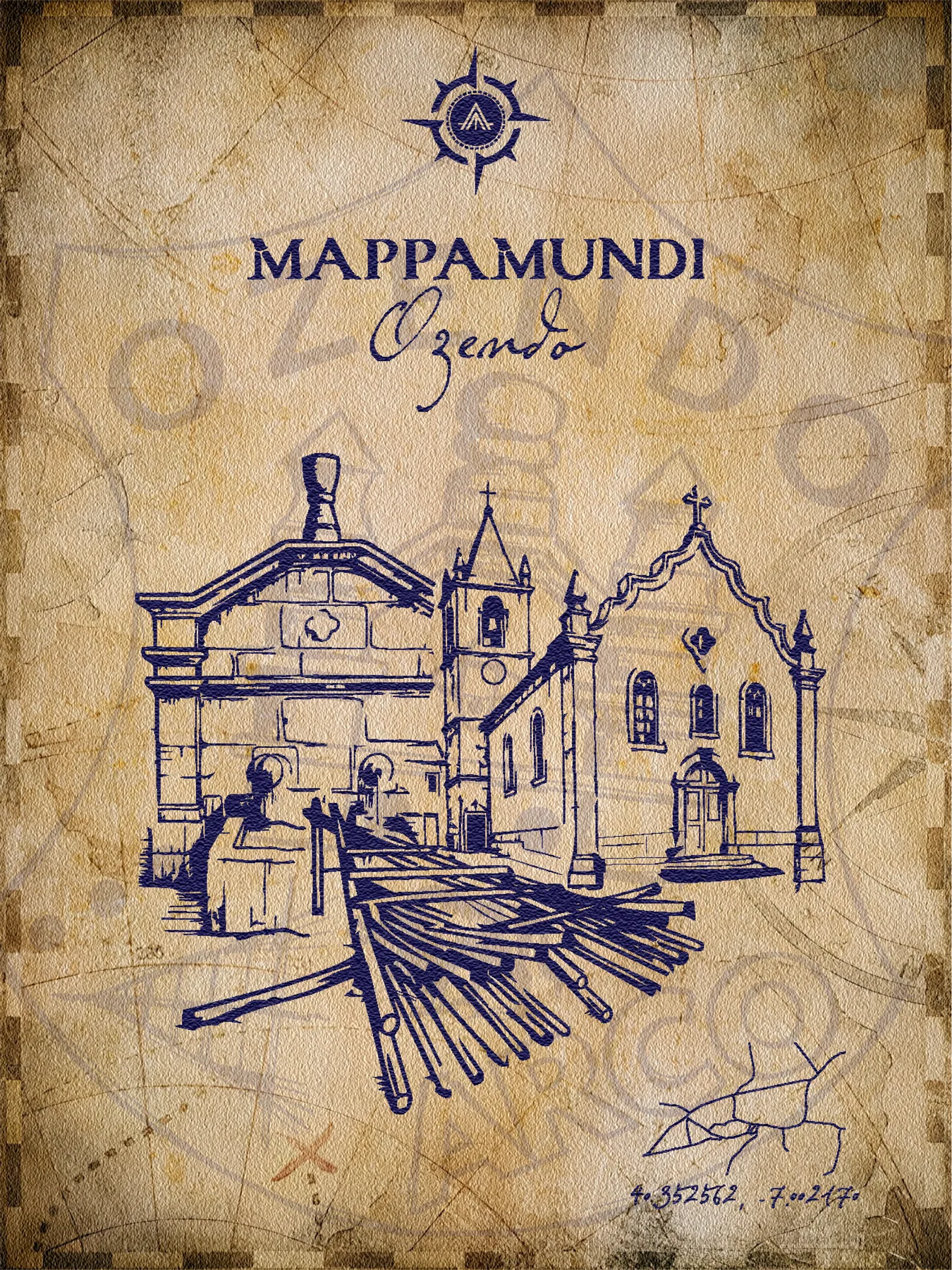 Poster Mappamundi do Ozendo